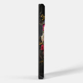 Floral Skull Gothic Pagan Monogram Initialen iPhone Hoesje (Rechterkant)