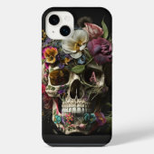 Floral Skull Gothic Pagan Monogram iPhone Hoesje (Achterkant)