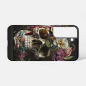Floral Skull Gothic Pagan Samsung Galaxy Hoesje (Achterkant horizontaal)