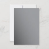 Floral Skull Grey Halloween Party Kaart (Achterkant)