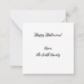 Floral Skull Halloween Notitiekaartje (Achterkant)