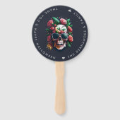 FLORAL SKULL Halloween Party familienaam Custom Handwaaier (Voorkant)