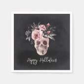 Floral Skull Halloween Party Servet (Voorkant)