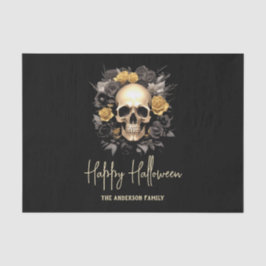 Floral Skull Halloween Party Tissuepapier