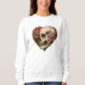 Floral Skull Heart Design Trui (Voorkant)
