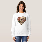 Floral Skull Heart Design Trui (Voorkant volledig)