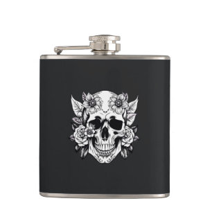 Floral Skull Heupfles