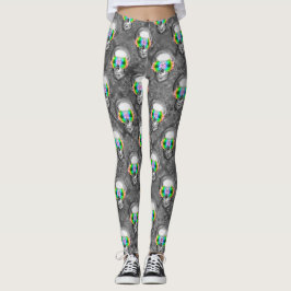 FLORAL SKULL LEGGINGS