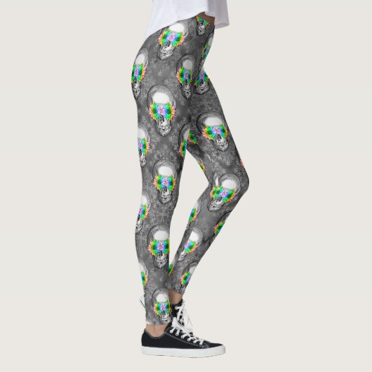 FLORAL SKULL LEGGINGS (Rechts)
