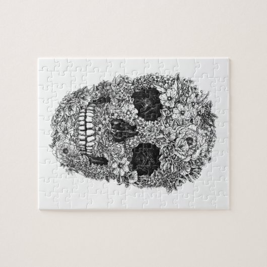 Floral Skull Legpuzzel (Horizontaal)