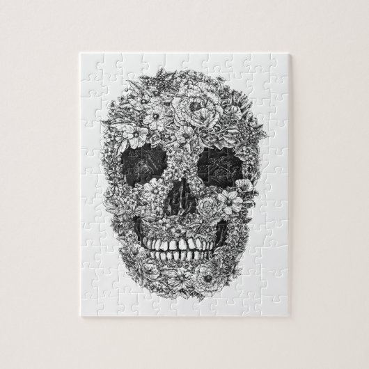Floral Skull Legpuzzel (Verticaal)