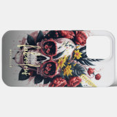 Floral Skull Monogram Faboolous Halloween Case-Mate iPhone Case (Achterkant (horizontaal))
