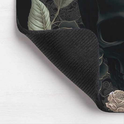 Floral Skull Mousepad Muismat (Hoek)