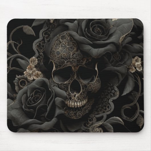 Floral Skull Muismat (Voorkant)