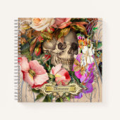  Floral Skull Notitieboek (Voorkant)