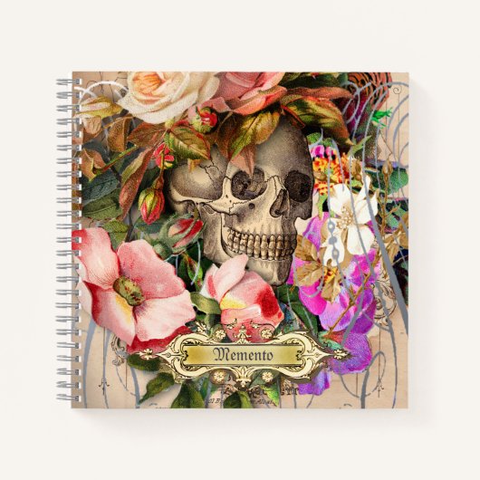  Floral Skull Notitieboek (Voorkant)