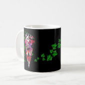 Floral Skull-ontwerp Koffiemok (Voorkant links)