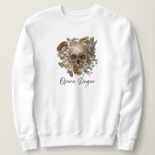 Floral Skull Opera Singer Sweatshirt (Design voorkant)