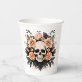  Floral Skull Papieren Bekers (Voorkant)