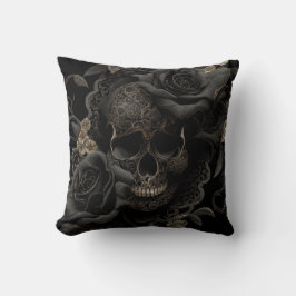 Floral Skull Pillow Kussen