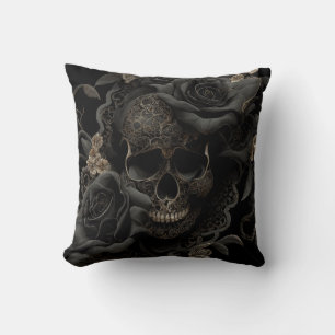 Floral Skull Pillow Kussen