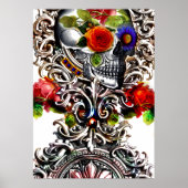 Floral Skull Poster (Voorkant)