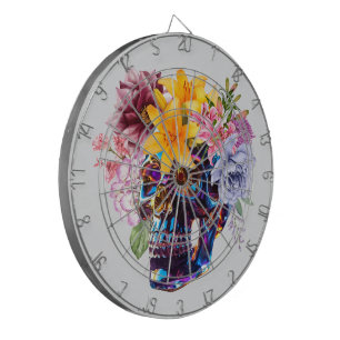 "Floral Skull Radiance" Dartbord