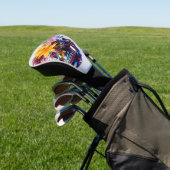 "Floral Skull Radiance" Golfheadcover (Insitu)