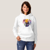 FLORAL SKULL RADIANCE HOODIE (Voorkant volledig)
