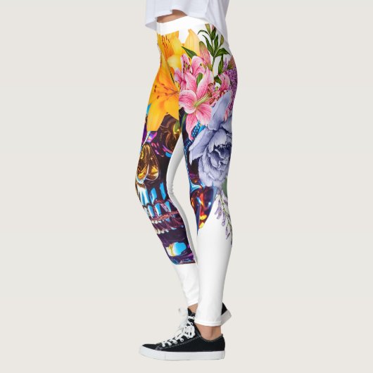 FLORAL SKULL RADIANCE LEGGINGS (Links)