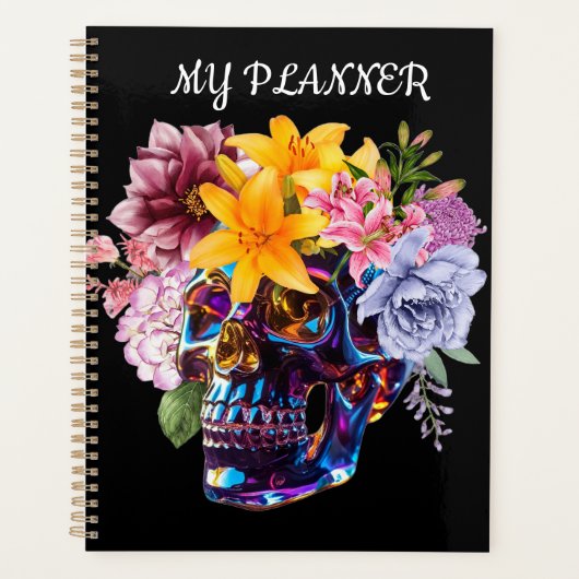 "Floral Skull Radiance" Planner (Voorkant)