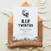 Floral Skull RIP Twenties 30th Birthday Kaart