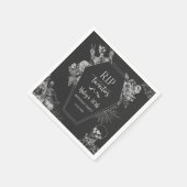 Floral Skull RIP Twenties 30th Birthday Party Servet (Hoek)