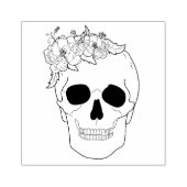 Floral Skull Rubberstempel (Afrduk)