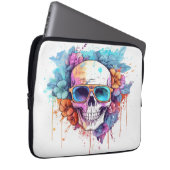 Floral Skull Shades Laptop Sleeve (Voorkant Rechts)