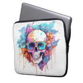 Floral Skull Shades Laptop Sleeve (Voorkant Links)