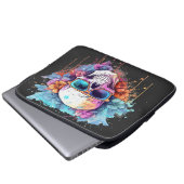 Floral Skull Shades Laptop Sleeve (Voorkant onderkant)