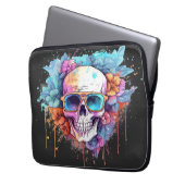 Floral Skull Shades Laptop Sleeve (Voorkant Links)