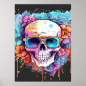 Floral Skull Shades Poster (Voorkant)