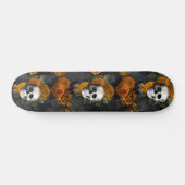Floral Skull Skateboard (Horizontaal)