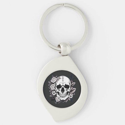 Floral Skull Sleutelhanger (Voorkant)