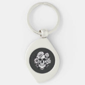 Floral Skull Sleutelhanger (Voorkant)