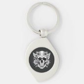 Floral Skull Sleutelhanger (Voorkant)