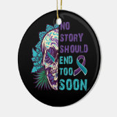 Floral Skull Suicide Awareness Mental Health Story Keramisch Ornament (Links)