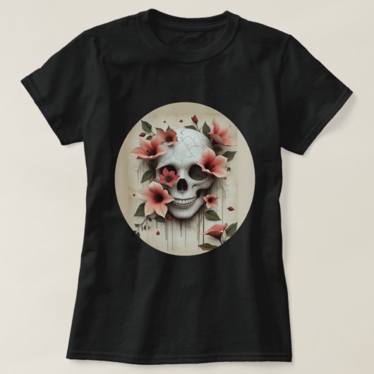 Floral Skull T-shirt (Design voorkant)