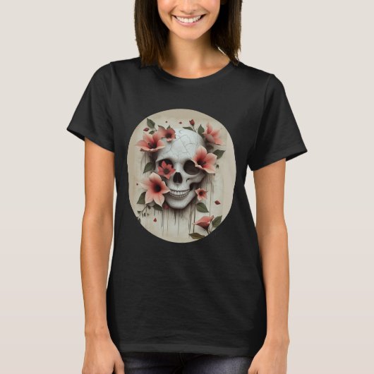 Floral Skull T-shirt (Voorkant)