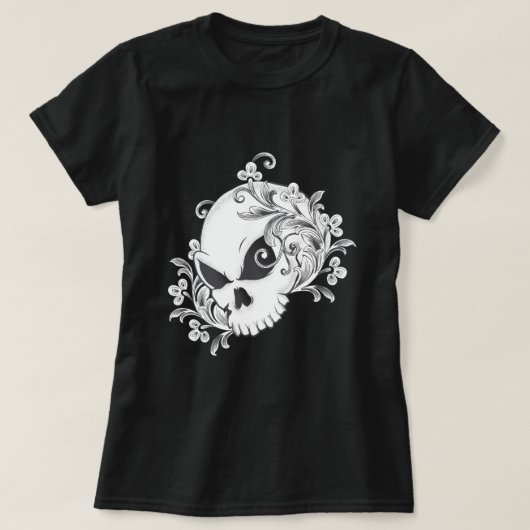 Floral Skull T-shirt (Design voorkant)