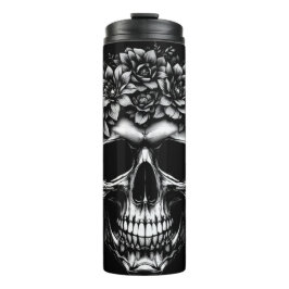 Floral Skull Thermosbeker