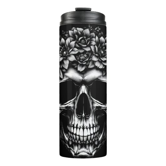 Floral Skull Thermosbeker (Voorkant)