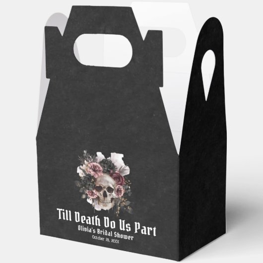 Floral Skull Till Death Do Us Part Vrijgezellenfee Bedankdoosjes (Open)